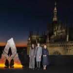 Trinity Jo-Li Bliss, Jack Champion, Bailey Bass presso la Terrazza dell'Orologio in occasione dell'anteprima italiana di Avatar: Fuoco e Cenere