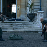 Jack Reynor (James Hutch), Stanley Tucci (Bernard Orlick) in Citadel 2x01