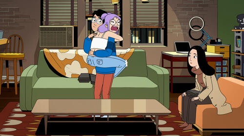 (S-D) Poppy Liu come Eunice Dan, Andrew Law come Andrew Dang e Stephanie Hsu come Ruthie Dang in Dang! 1x06